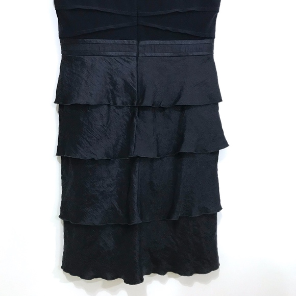 Adrianna Navy Tiered Short Evening Dress - Picture 5 of 8